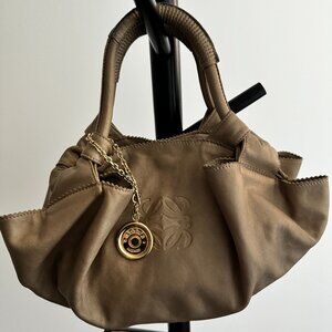 LOEWE Nappa Aire Anagram Tote Bag with Gold Charm